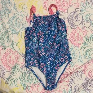 Wallflower Blue and Pink Floral Kids One Piece Swimwear